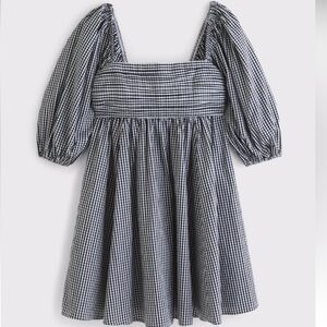 Abercrombie & Fitch Black and White Gingham Dress Small